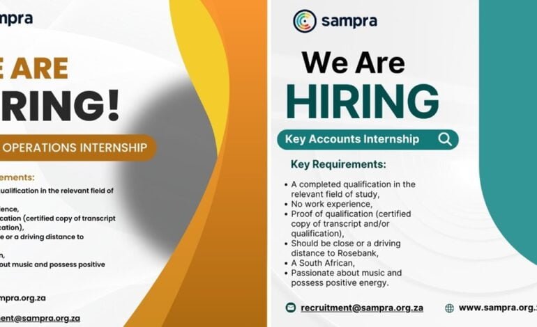 SAMPRA internship in Johannesburg, South Africa