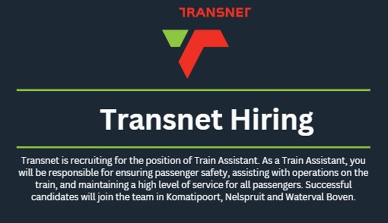 Transnet Train Assistant Trainee Job Opportunity